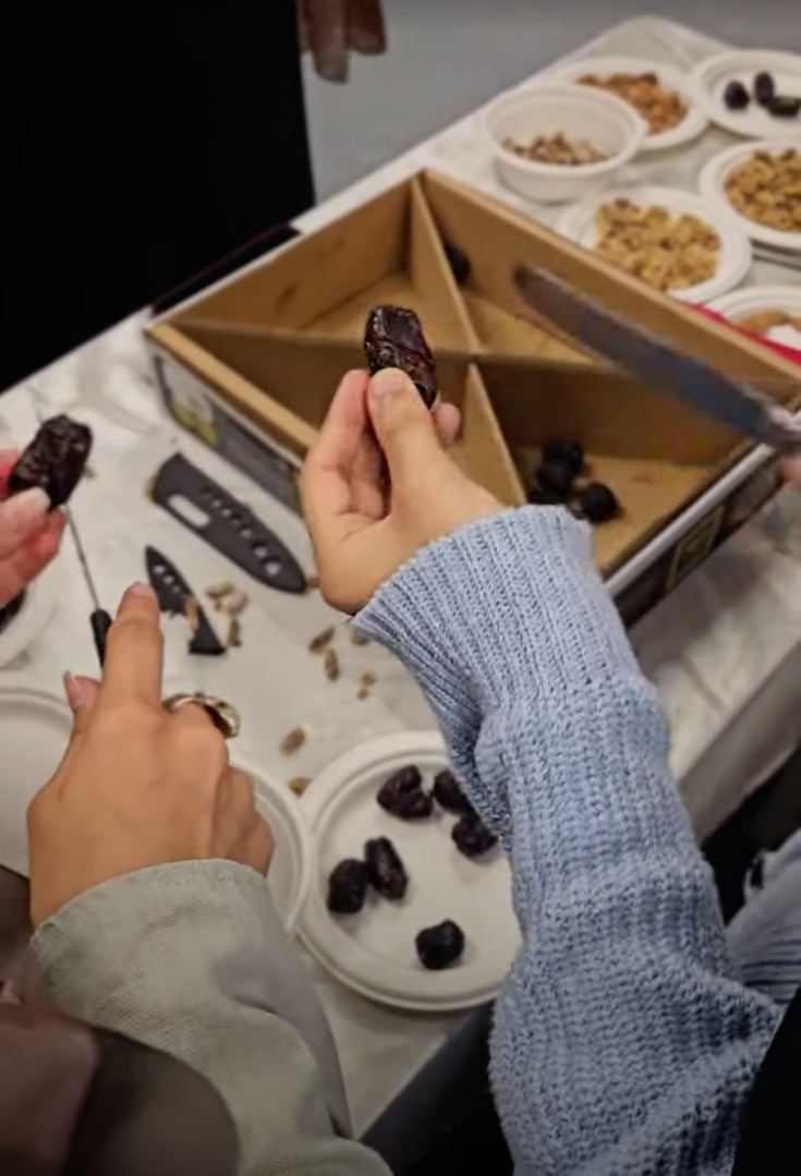 Sisters' Chocolate Dates Making